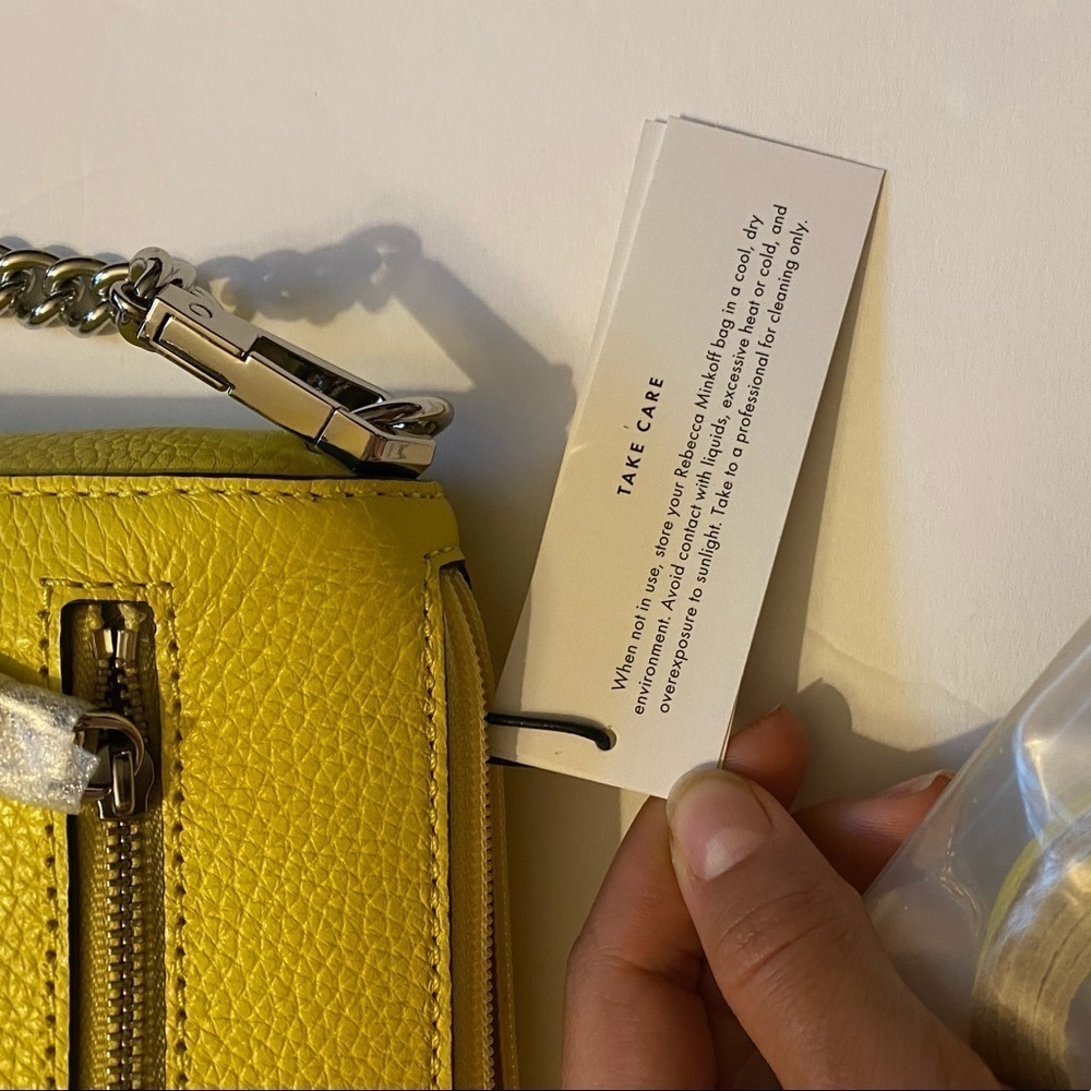 Rebecca Minkoff Mini 5 Zip Yellow Crossbody Bag - Picture 4 of 13